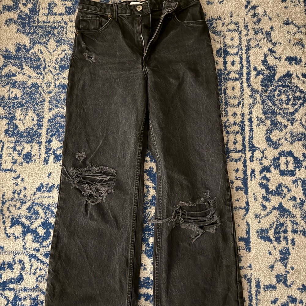 Zara Charcoal Denim Jeans
